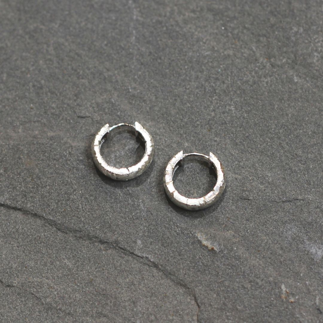 Manhandle - Textured Huggie Hoop Earrings