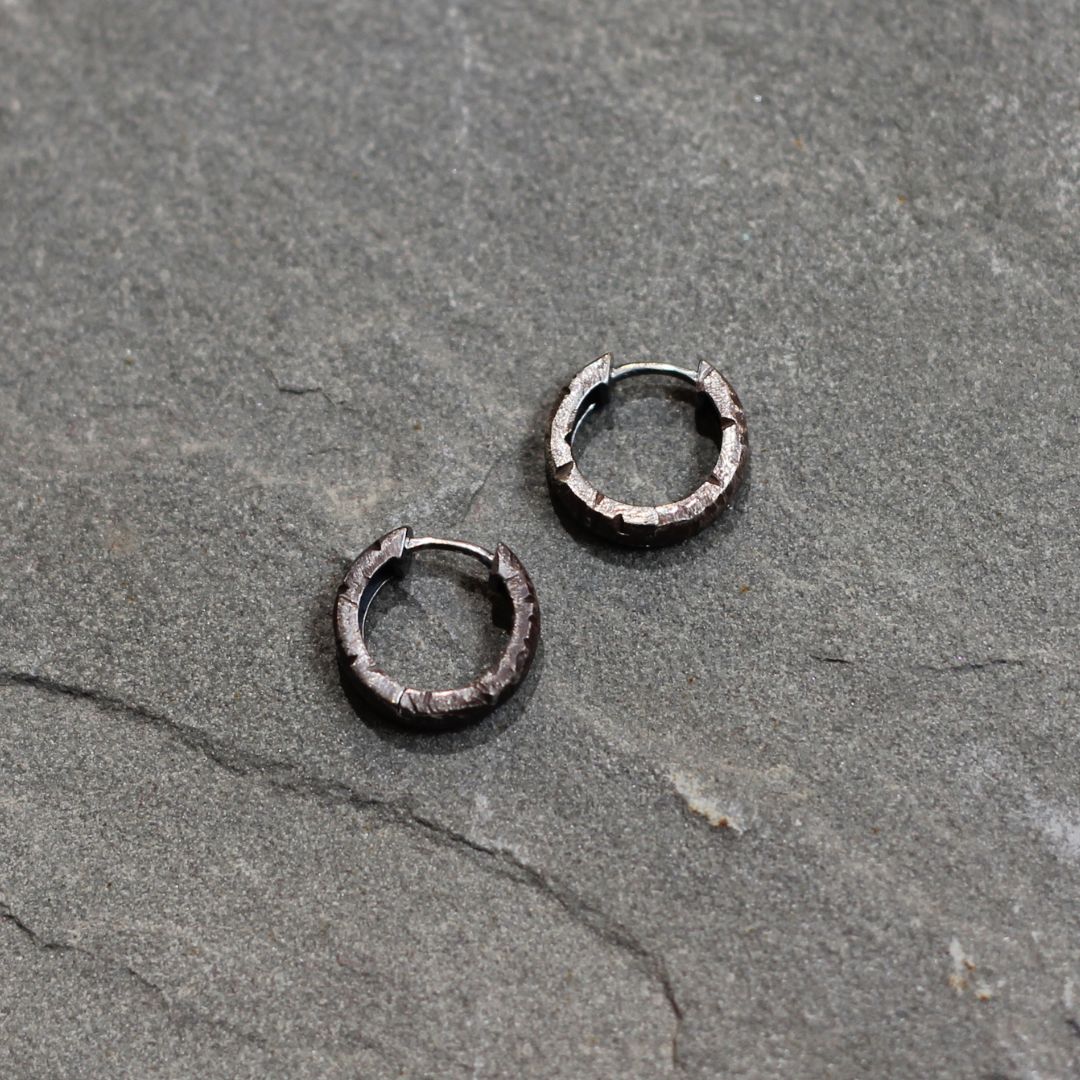 Manhandle - Textured Huggie Hoop Earrings