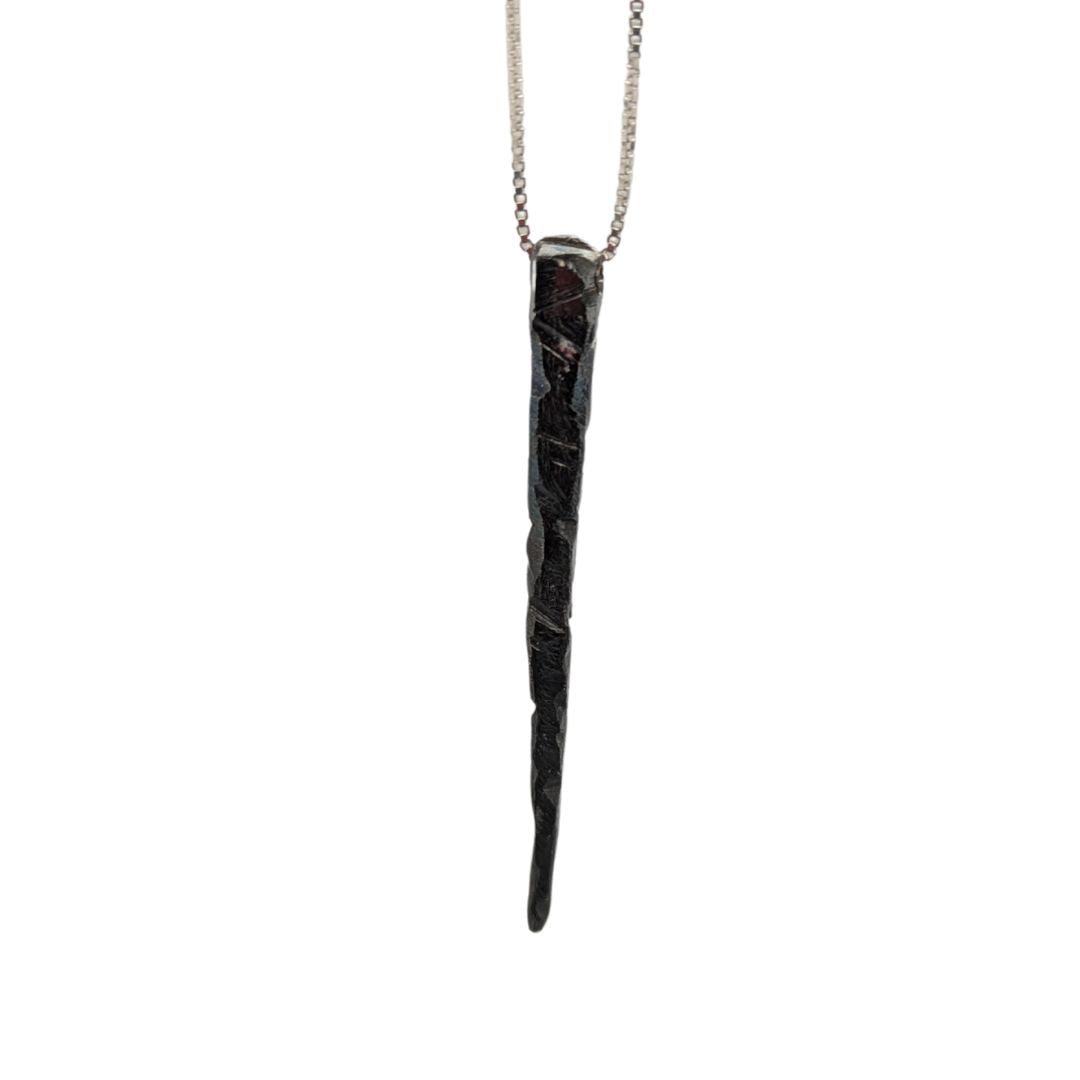 Small Silver Icicle Drop Necklace