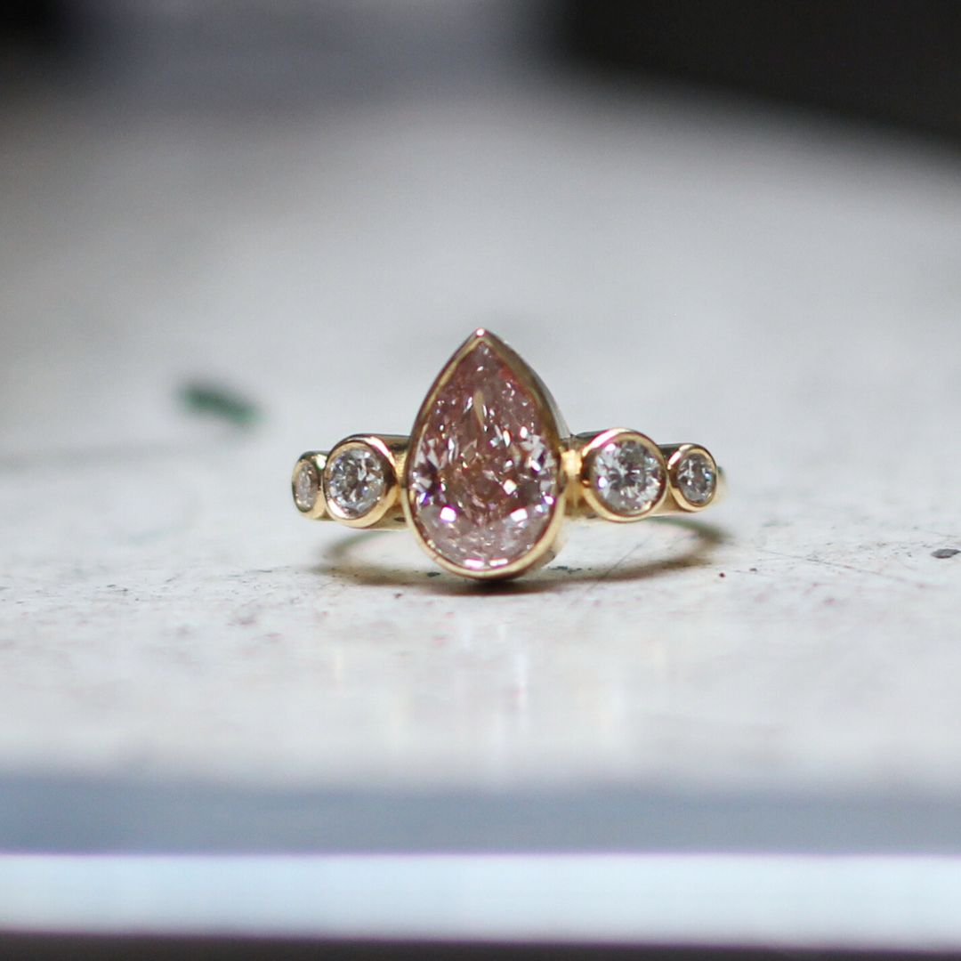 Giulia in Pink - Pink Diamond Engagement Ring