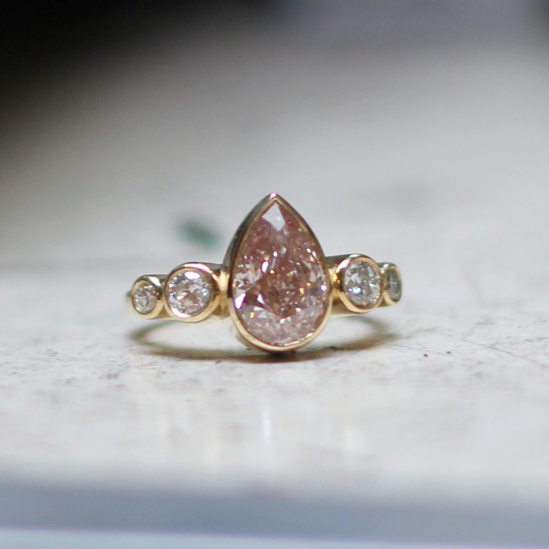 Giulia in Pink - Pink Diamond Engagement Ring