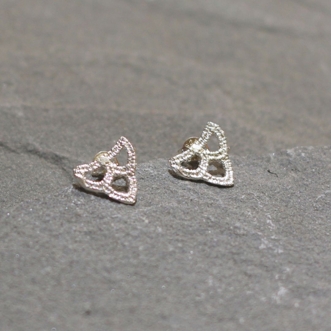 Sterling Silver Lace Studs