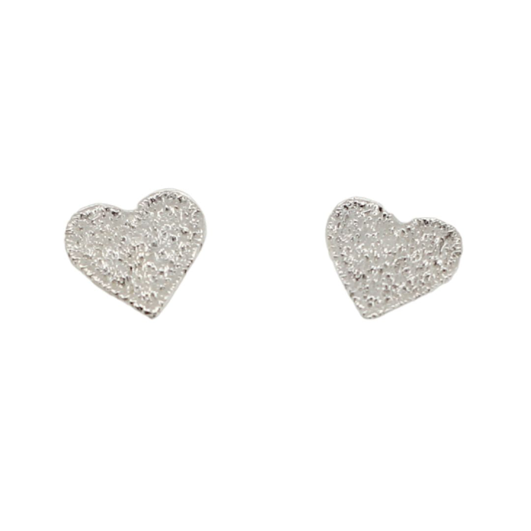 Sterling Silver Heart Lace Studs