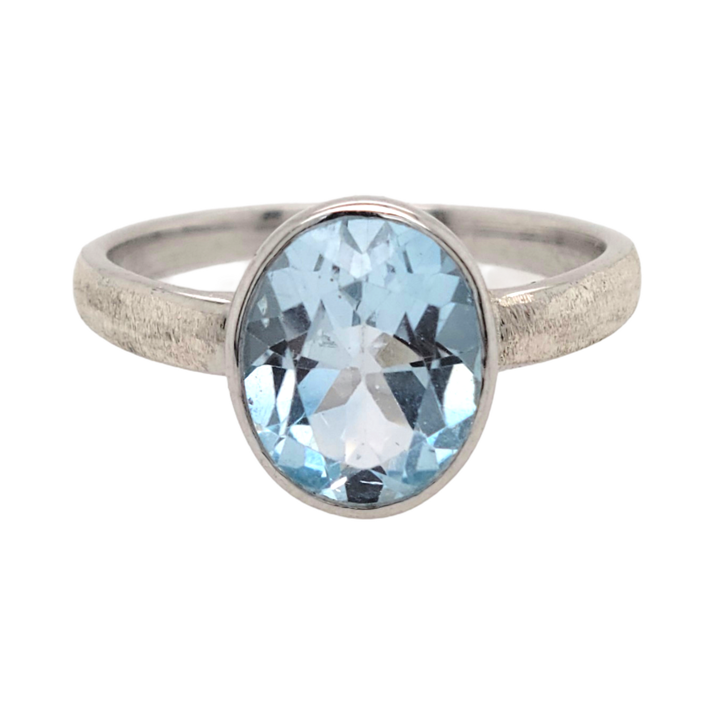 Silver Aquamarine Ring