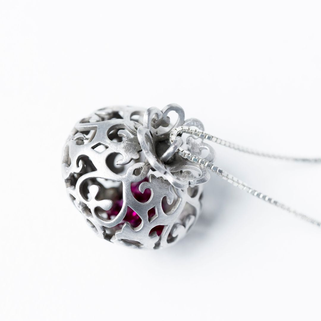 Sterling Silver Pomegranate Necklace