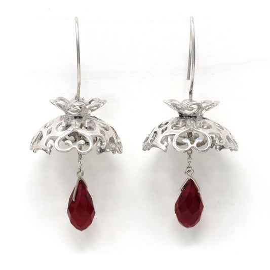 Sterling Silver Pomegranate Dangle Earrings