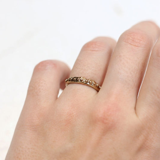 Gold Dot Wedding Band