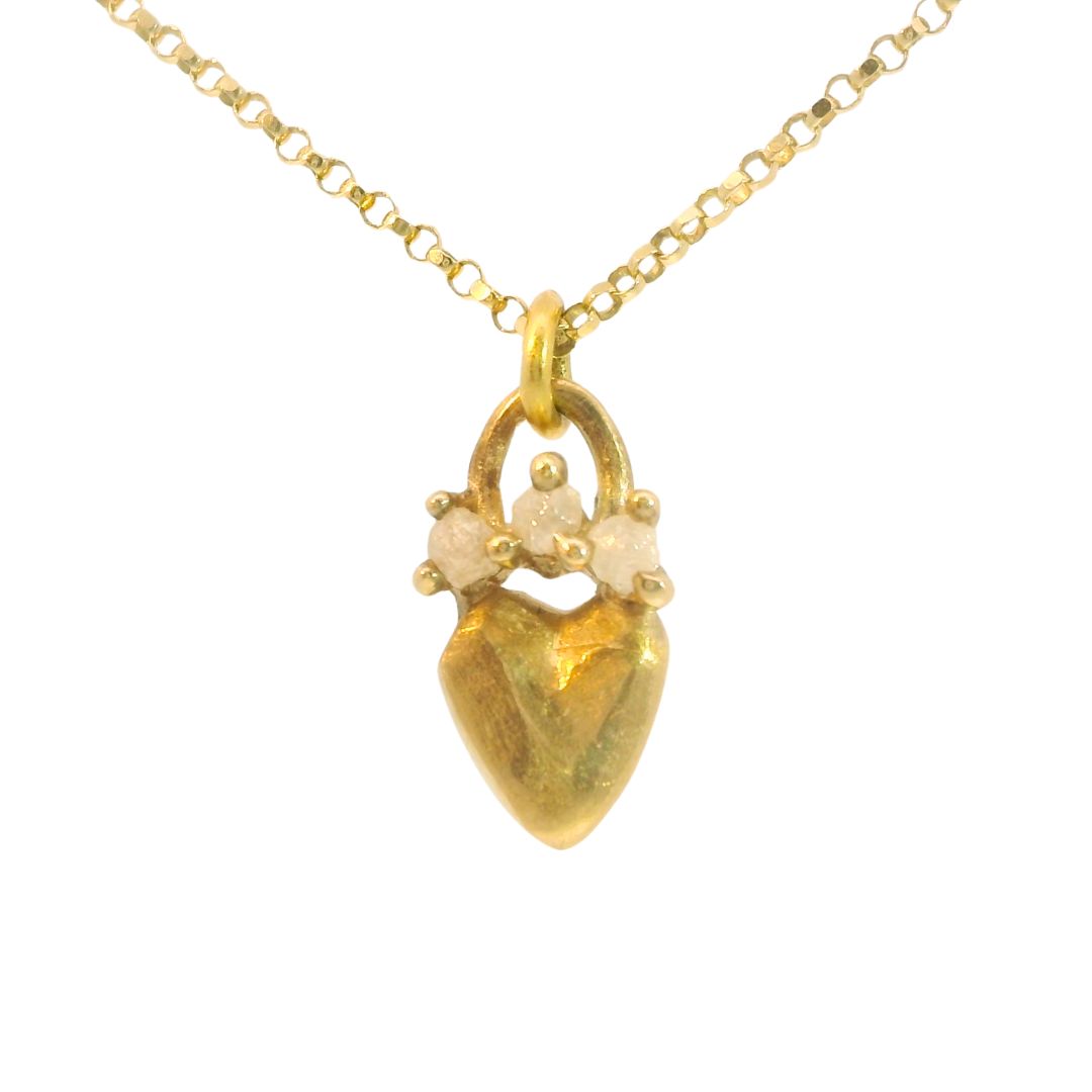 Heart of Gold (& Diamond) Necklace