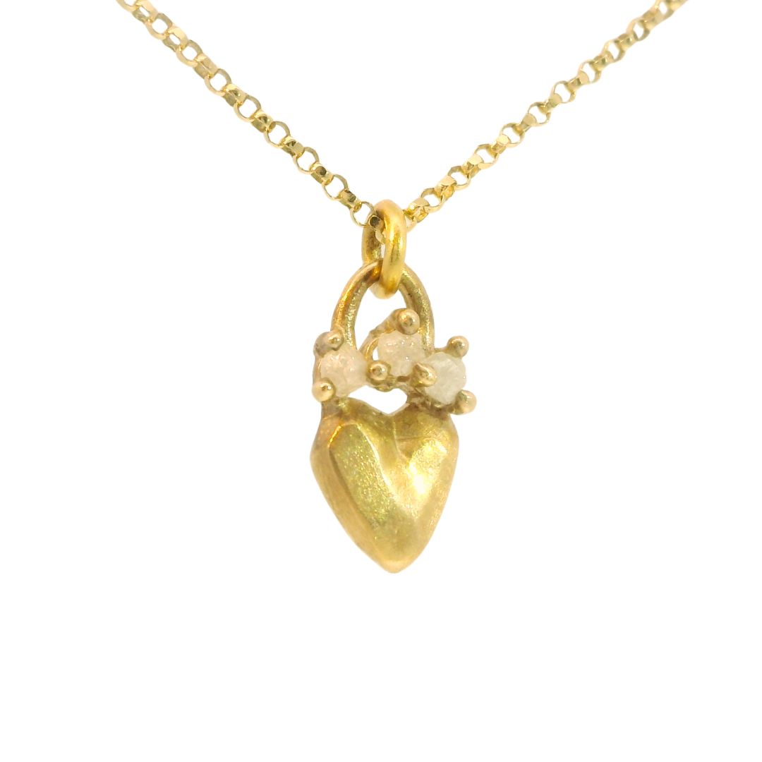 Heart of Gold (& Diamond) Necklace