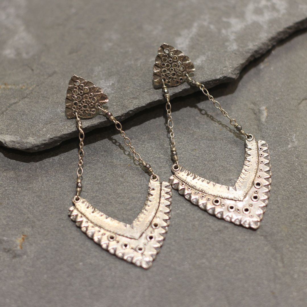 Shield Chain Earrings