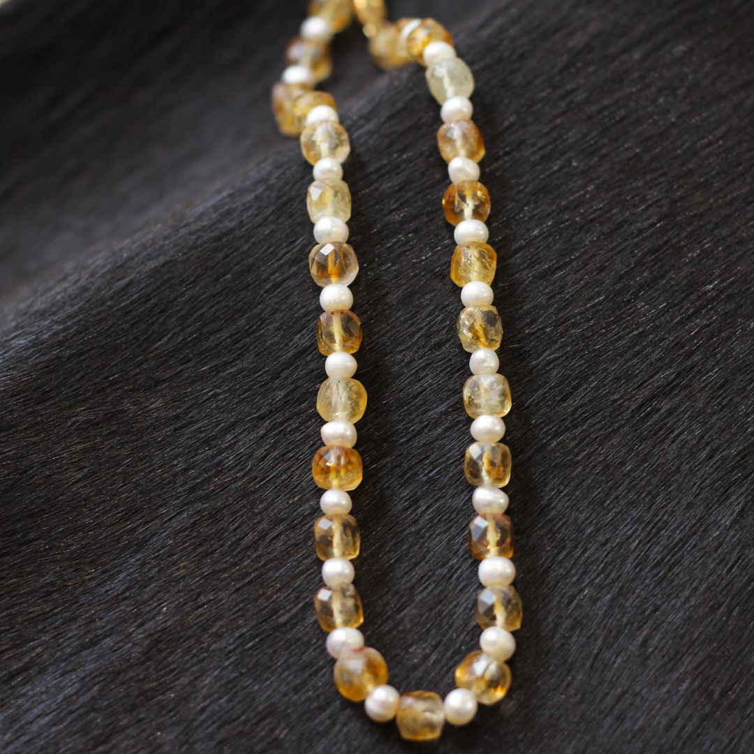 Pearl and Citrine Necklace