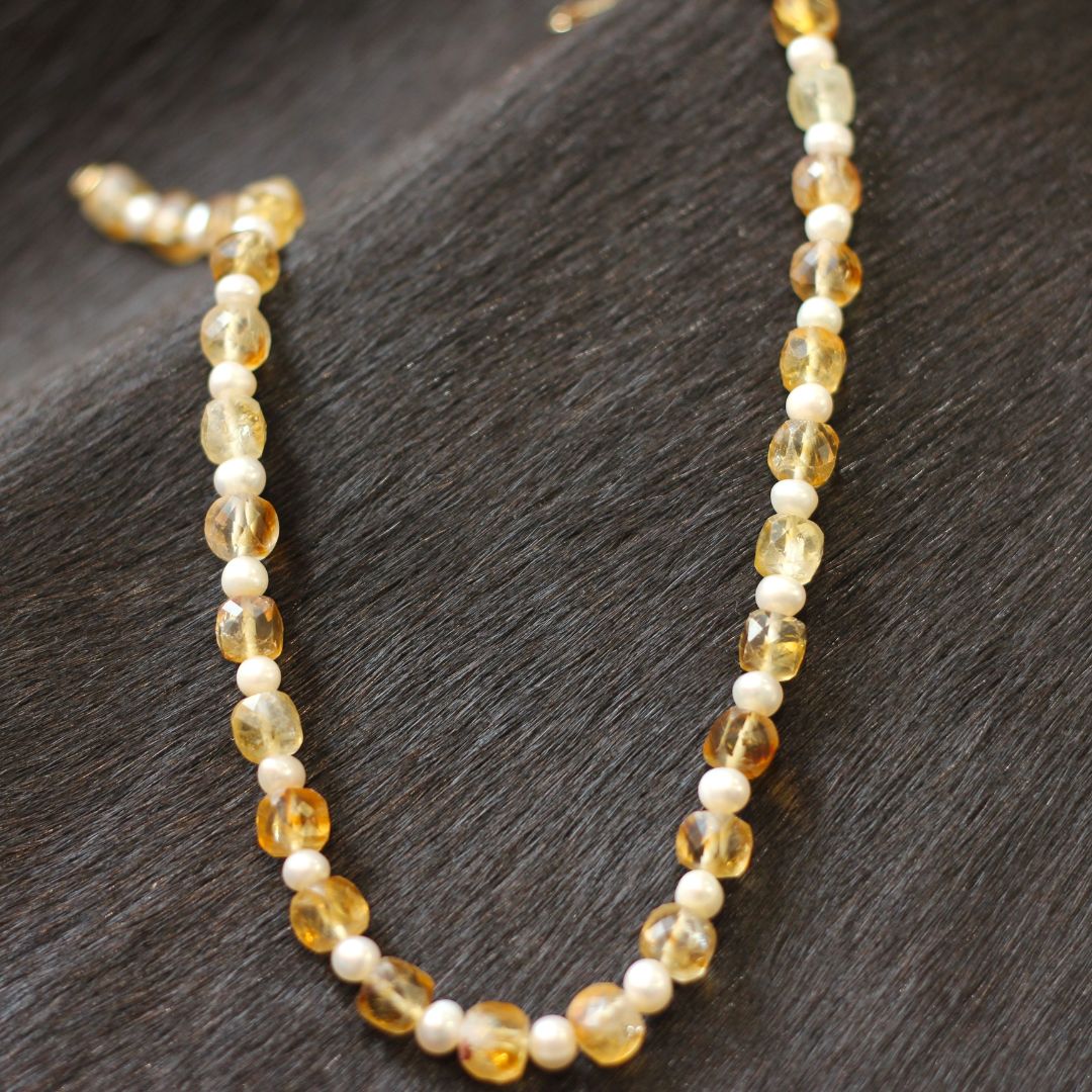 Pearl and Citrine Necklace