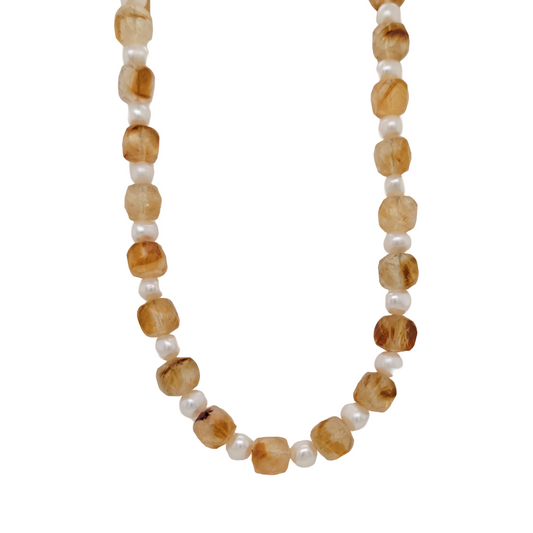 Pearl and Citrine Necklace