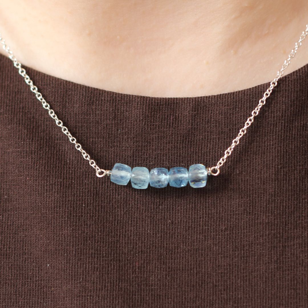 Sterling Silver Aquamarine Necklace