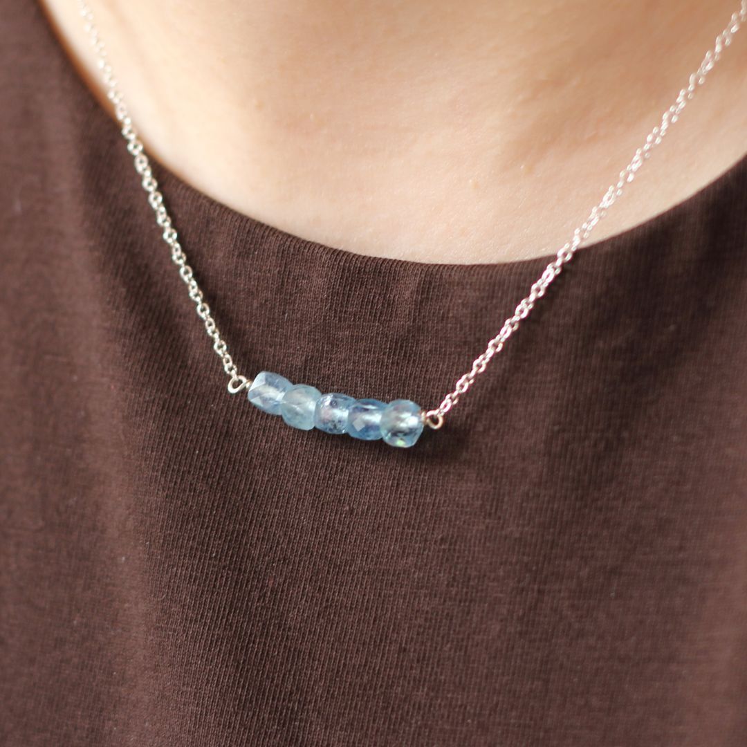 Sterling Silver Aquamarine Necklace