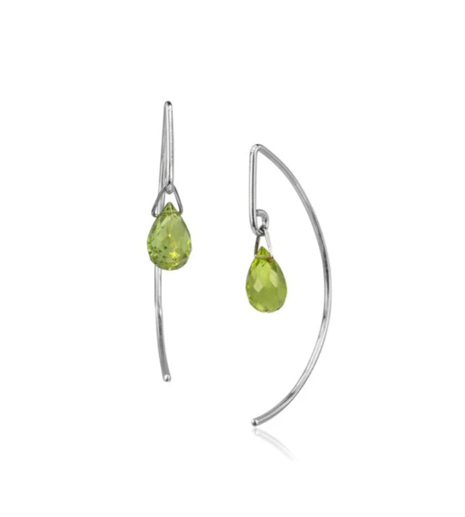 Peridot Arc Earrings