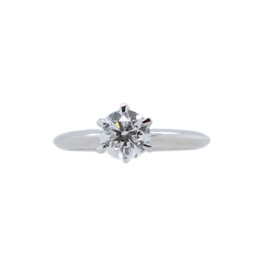 Round Diamond & Platinum Solitaire Engagement Ring