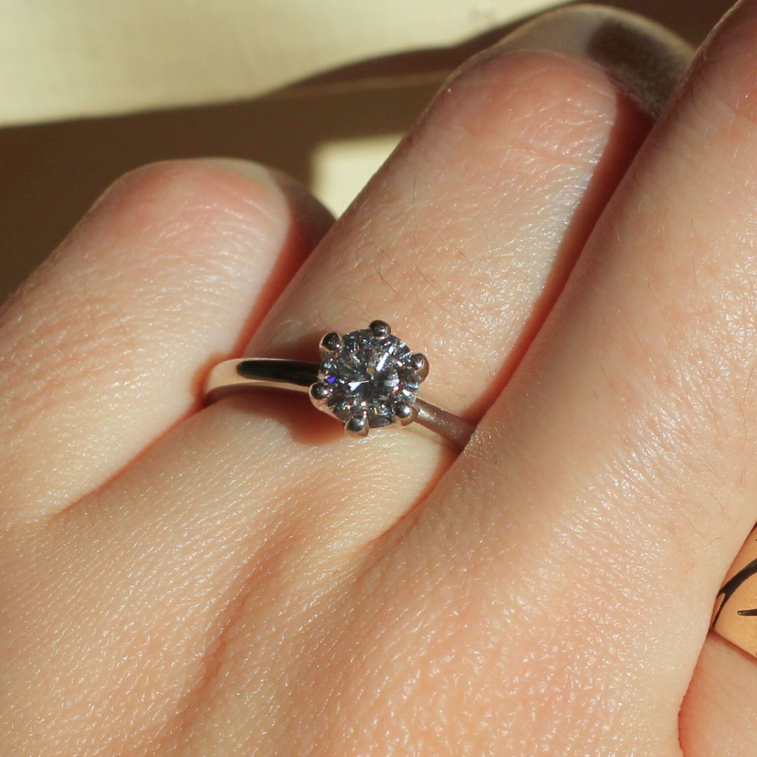 Round Diamond & Platinum Solitaire Engagement Ring