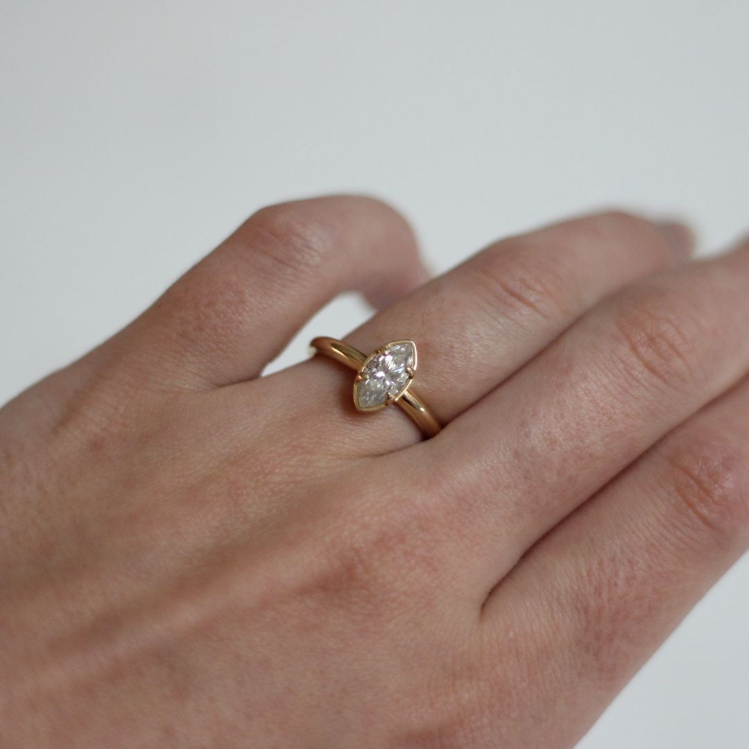 Marquis Moissanite Ring