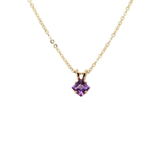 Gold Amethyst Necklace