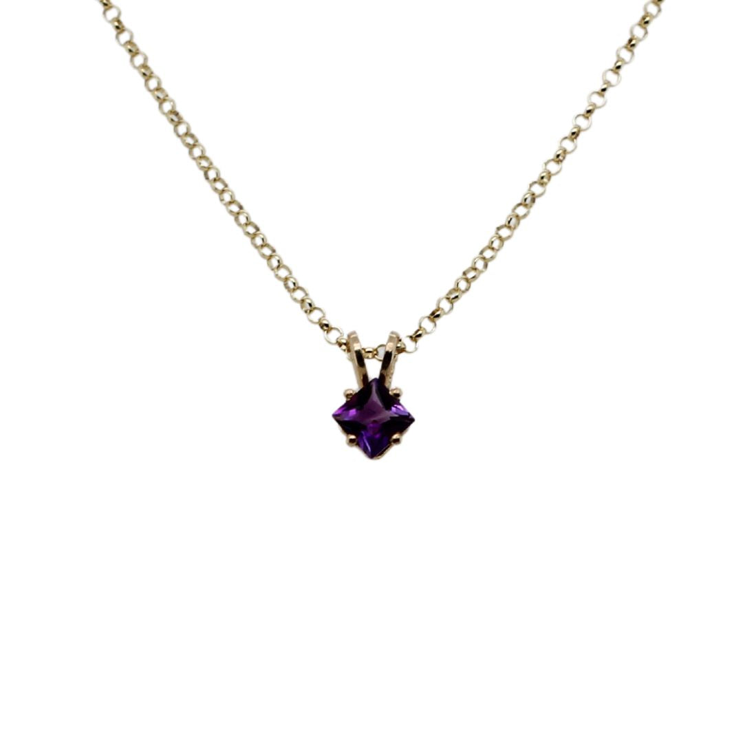 Gold Amethyst Necklace