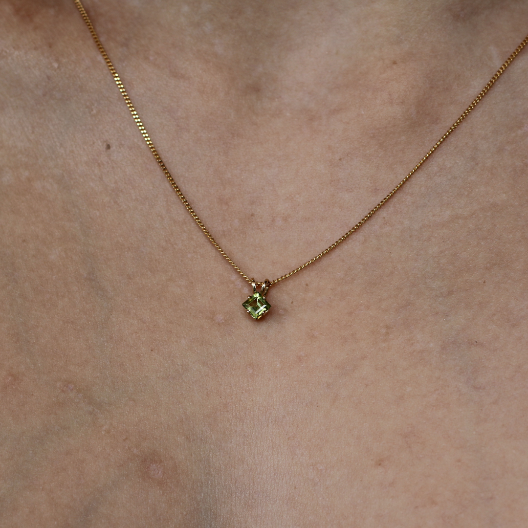 Gold Peridot Necklace