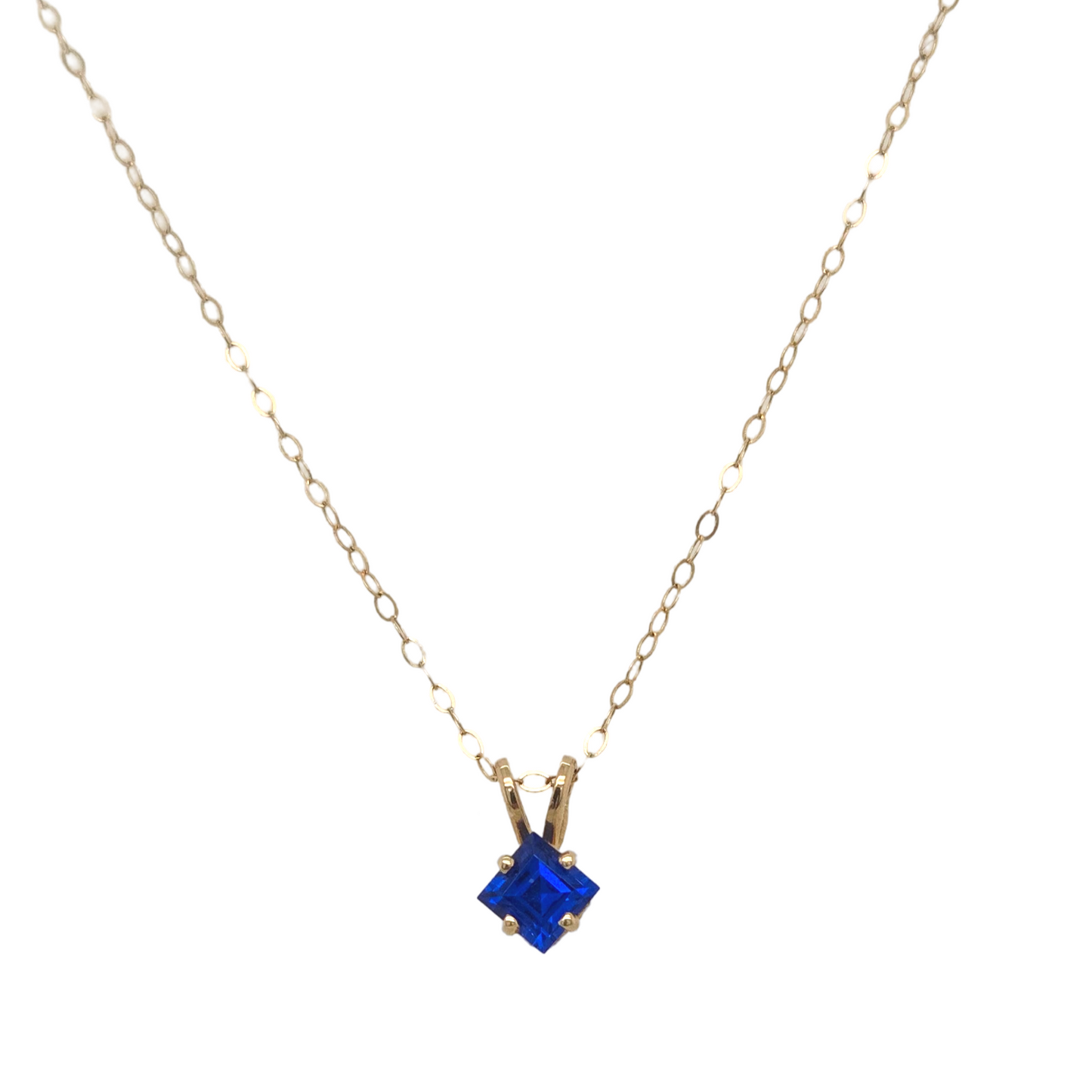 Gold Sapphire Necklace