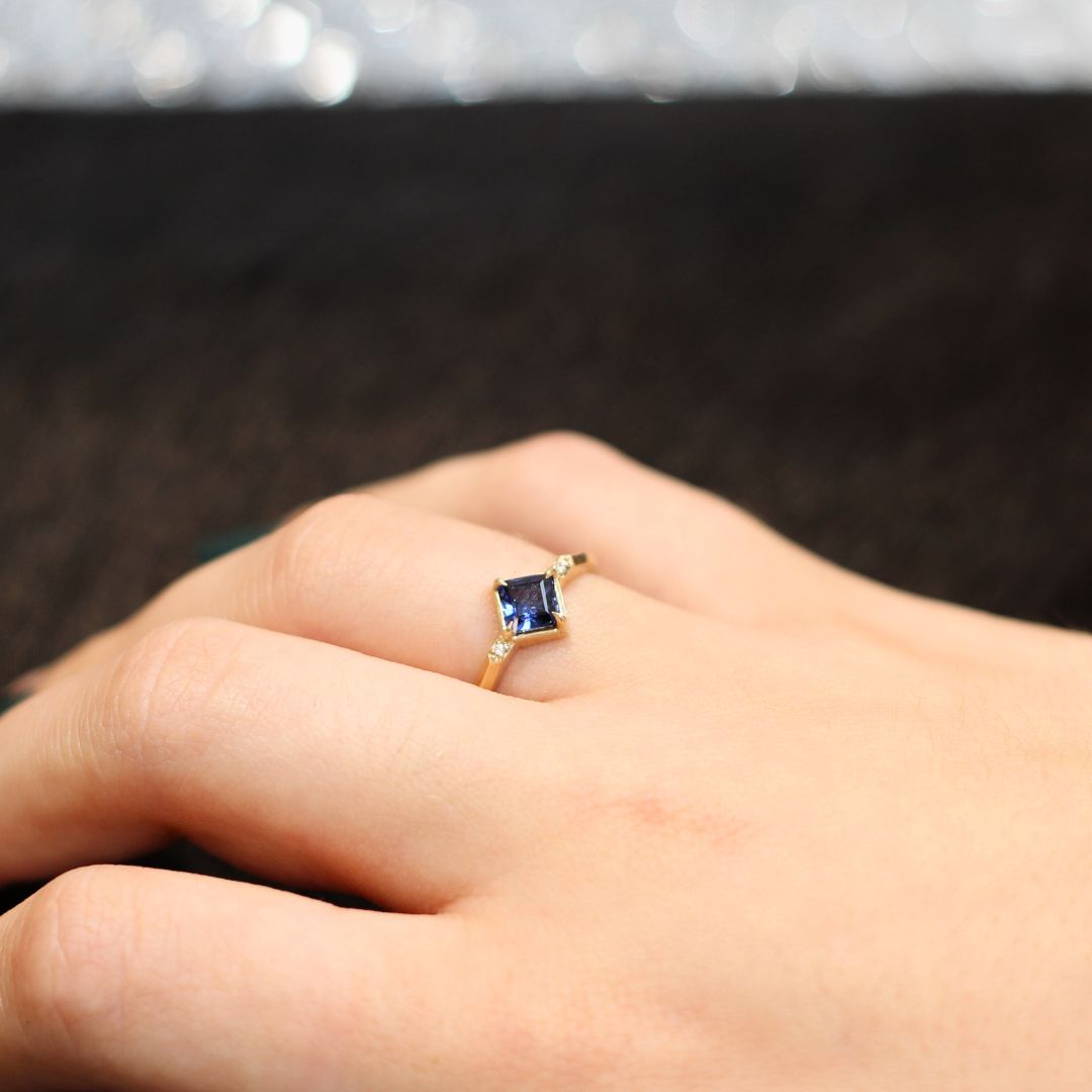 Blue Lab Sapphire Ring