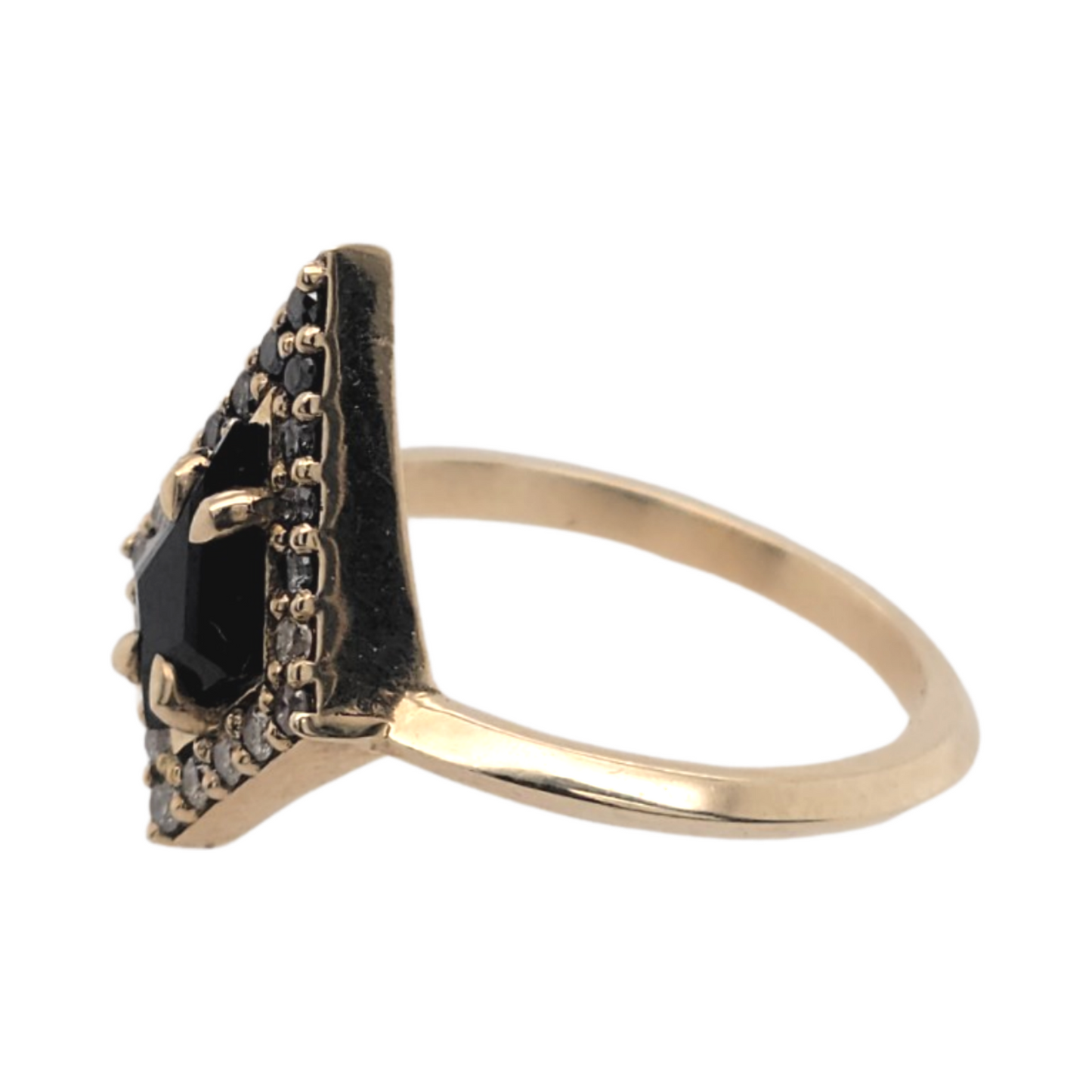 Black Spinel Ombre Ring