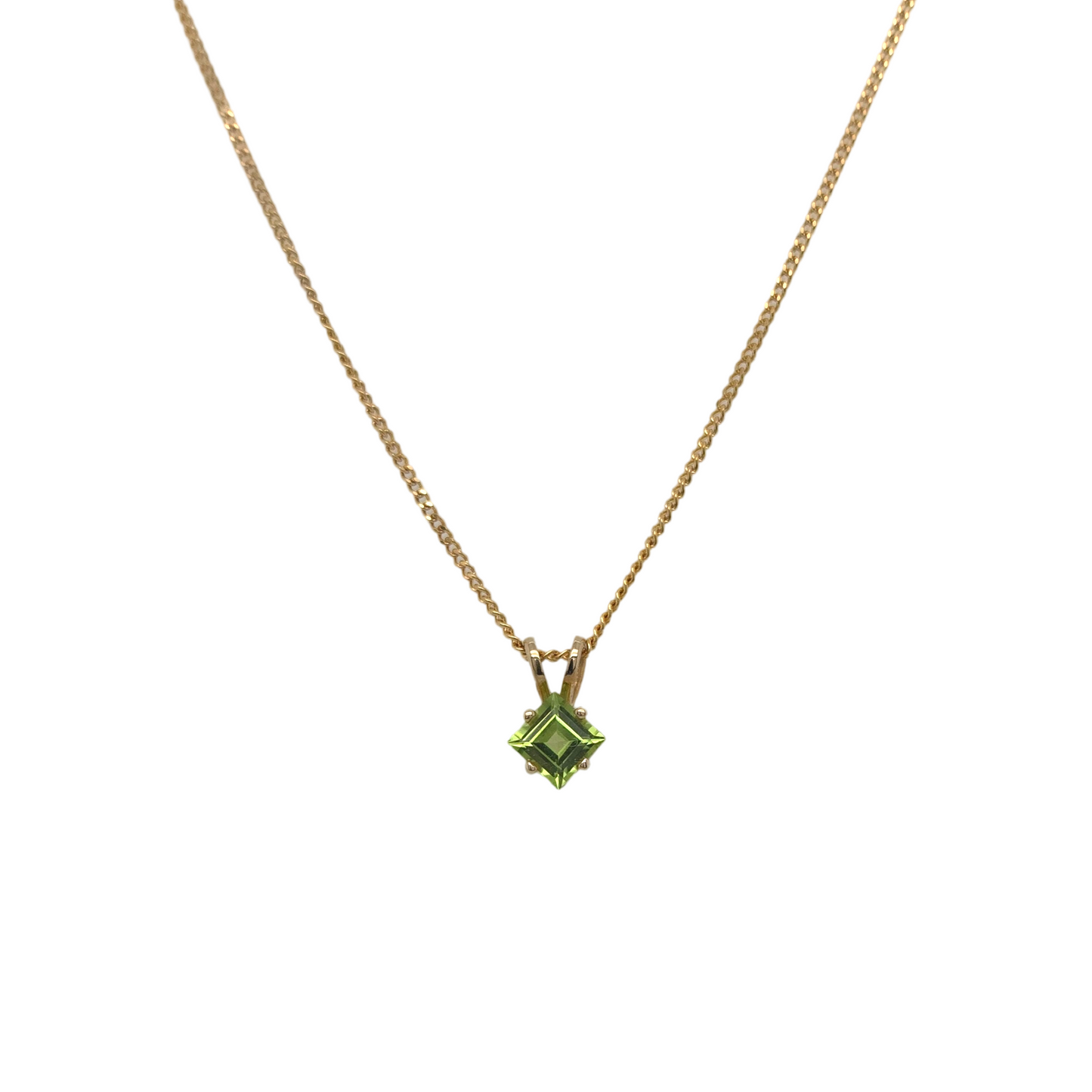 Gold Peridot Necklace