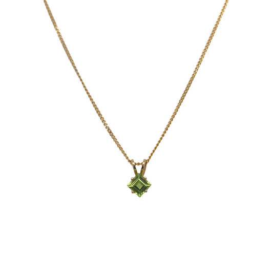 Gold Peridot Necklace