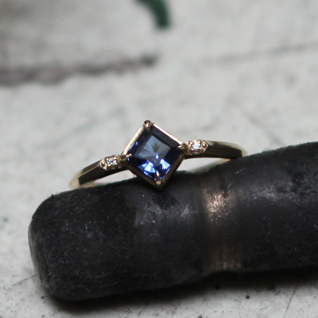 Blue Lab Sapphire Ring