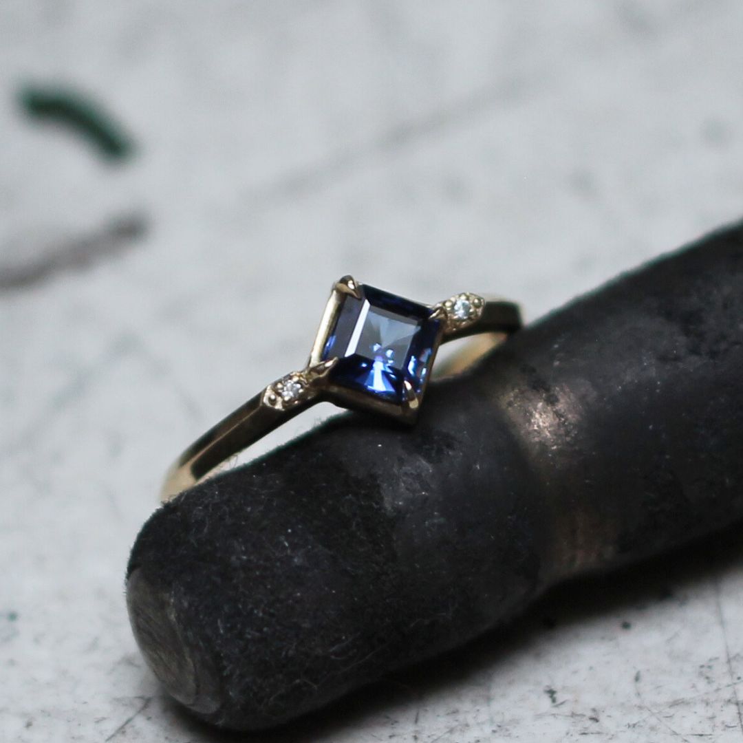 Blue Lab Sapphire Ring