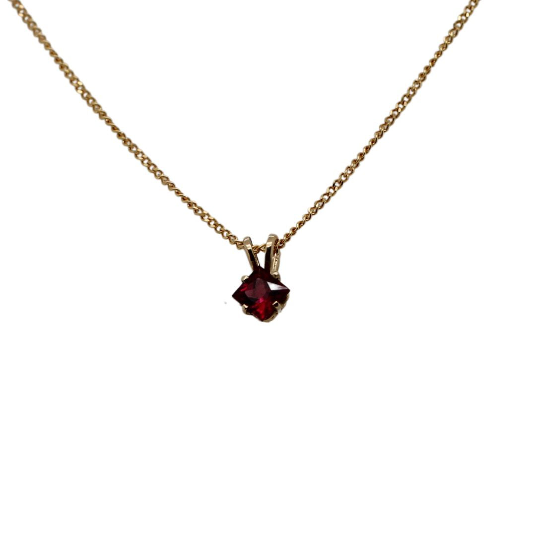 Gold Garnet Necklace