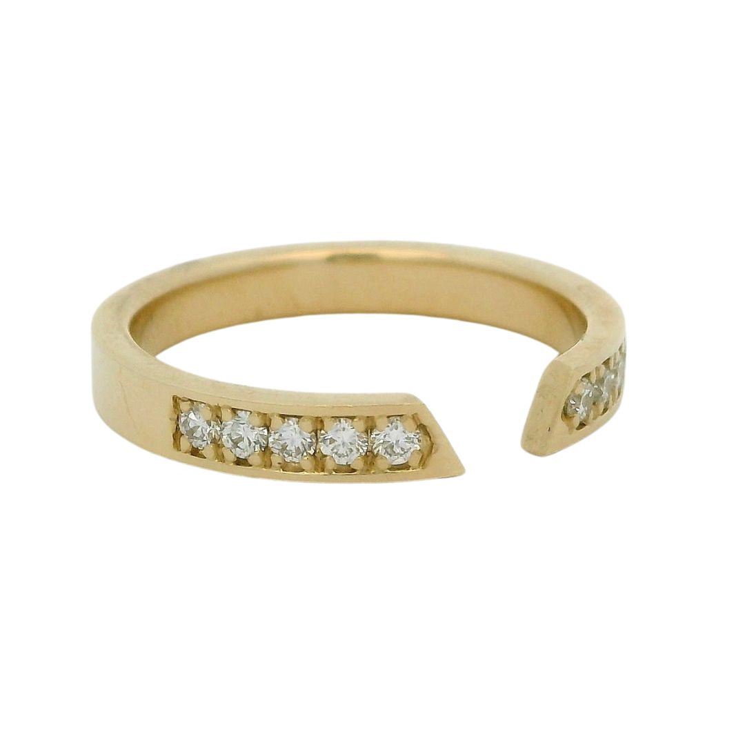 ZENITH Matching Band - Modern Gold & Diamond Wedding Band