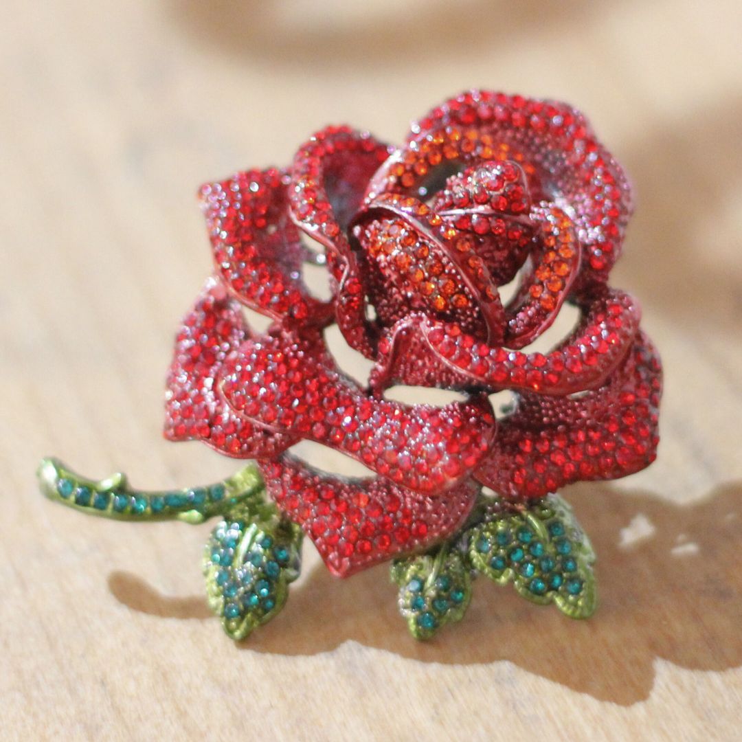 Glam Rose Brooch