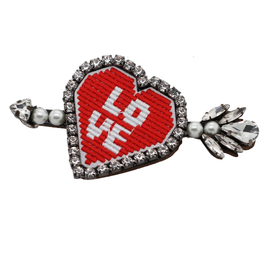 Love Heart & Arrow Brooch