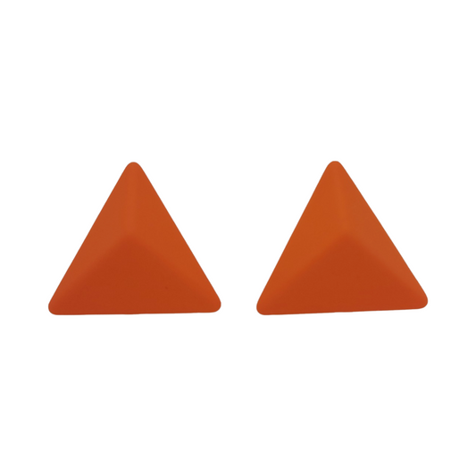 Orange Triangle Earrings