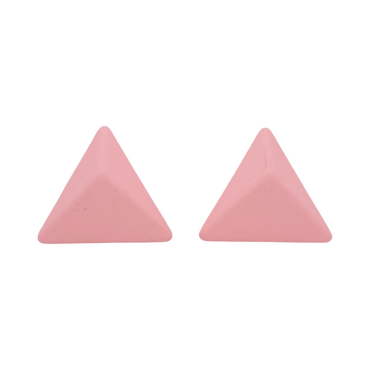 Pink Triangle Earrings