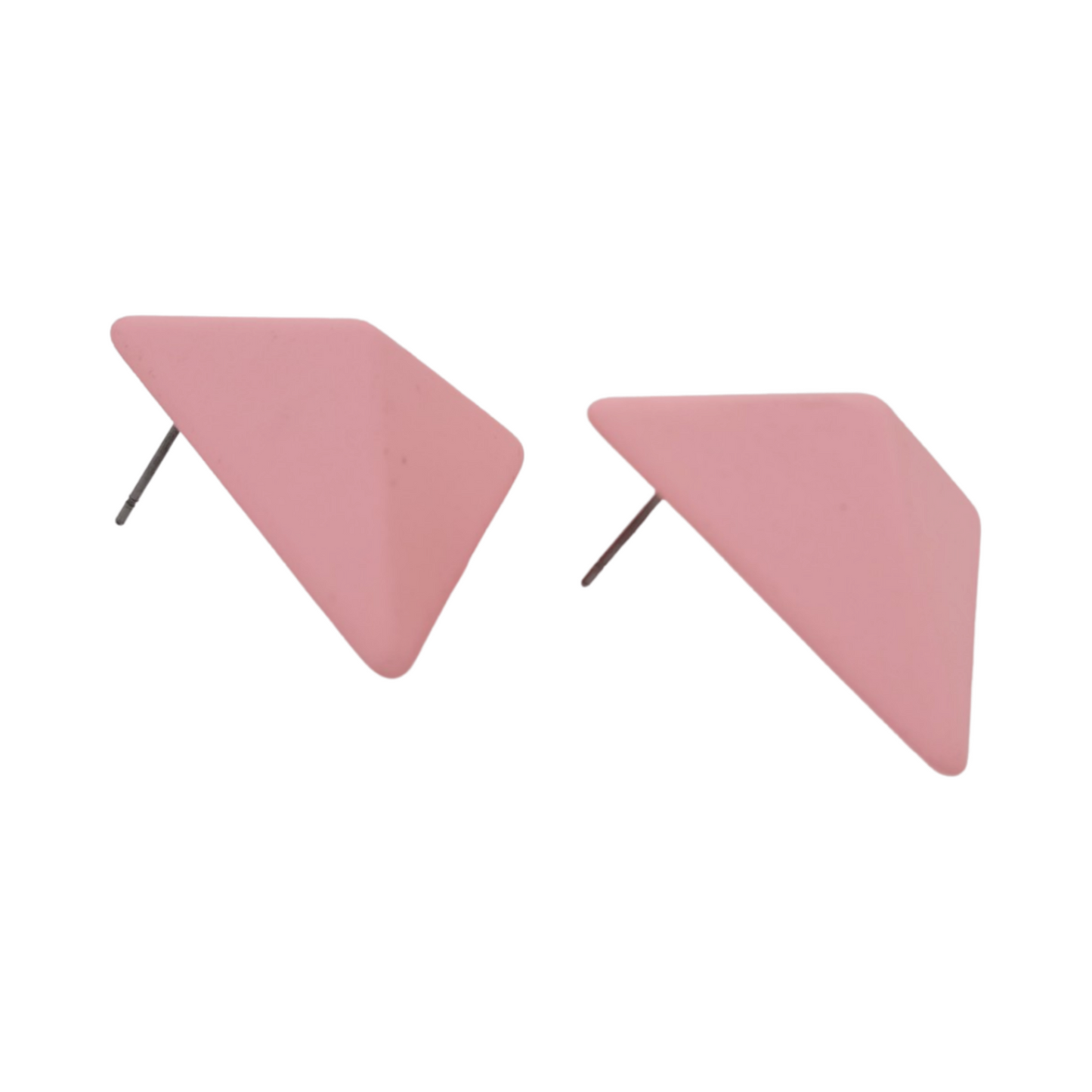 Pink Triangle Earrings