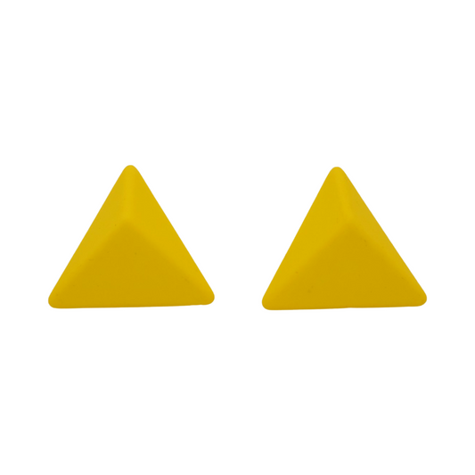 Yellow Triangle Earrings