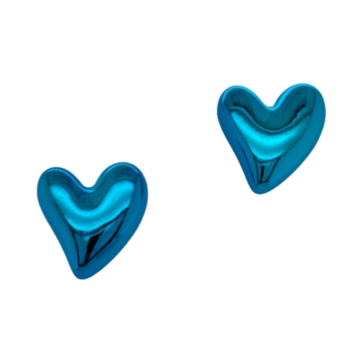 Metallic Heart Studs