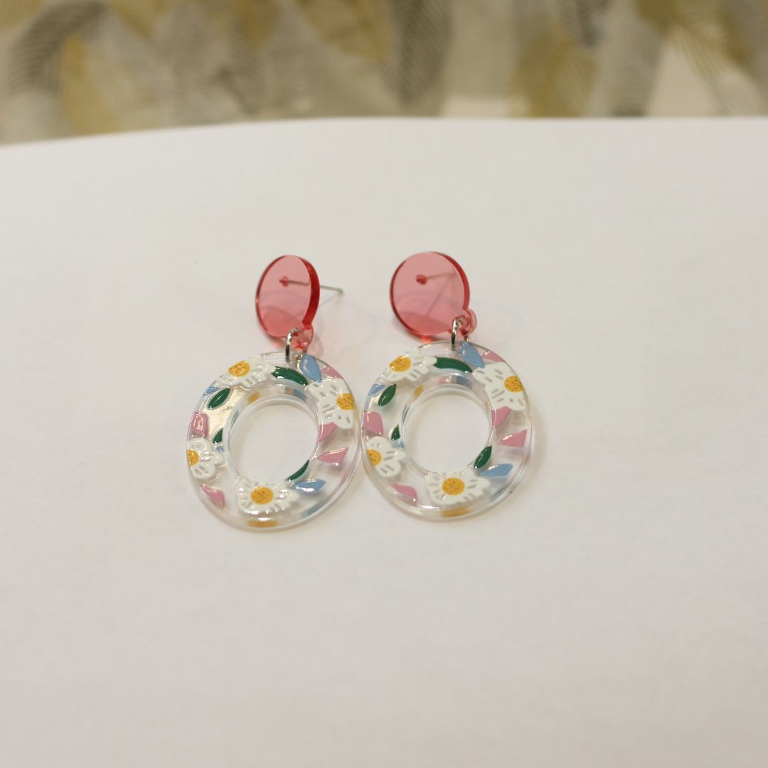 Painted Acrylic Earrings