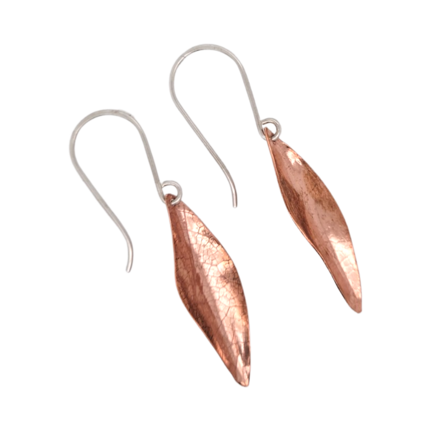 Copper Leaf Earrings