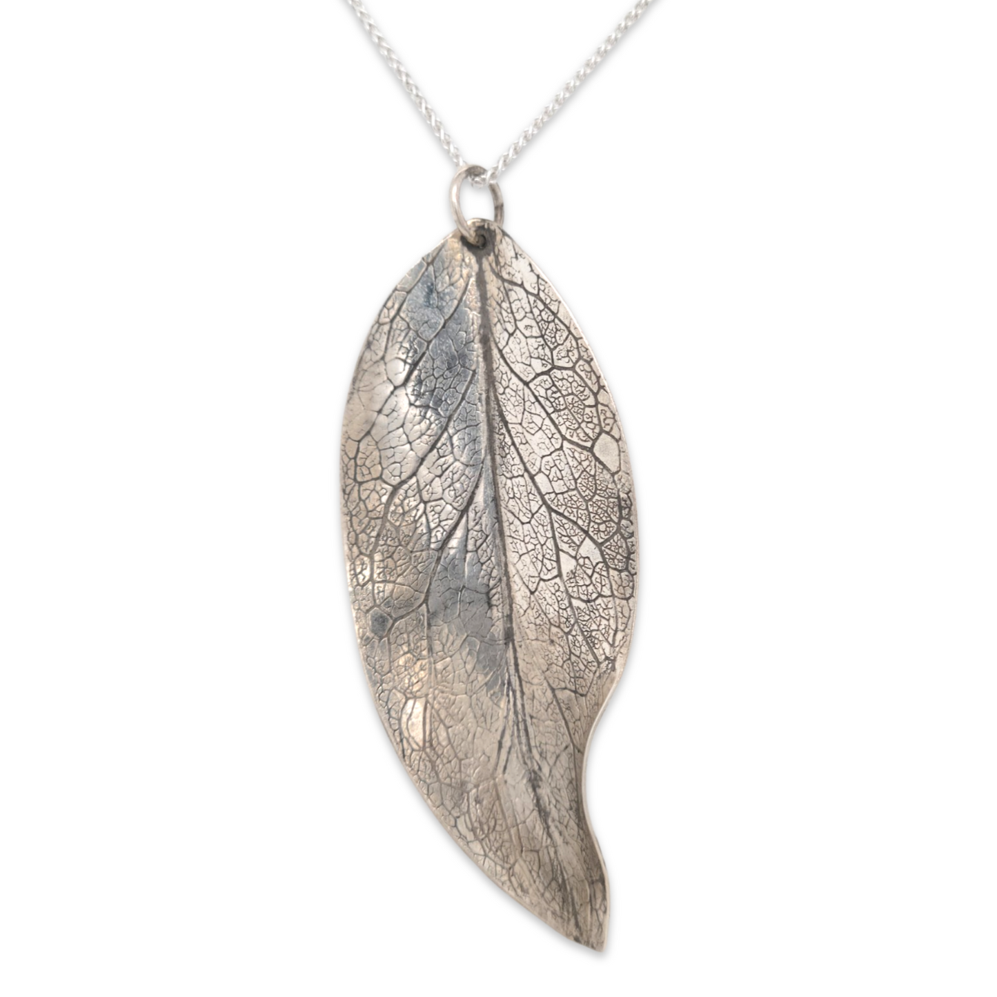 Sterling Silver Leaf Necklace