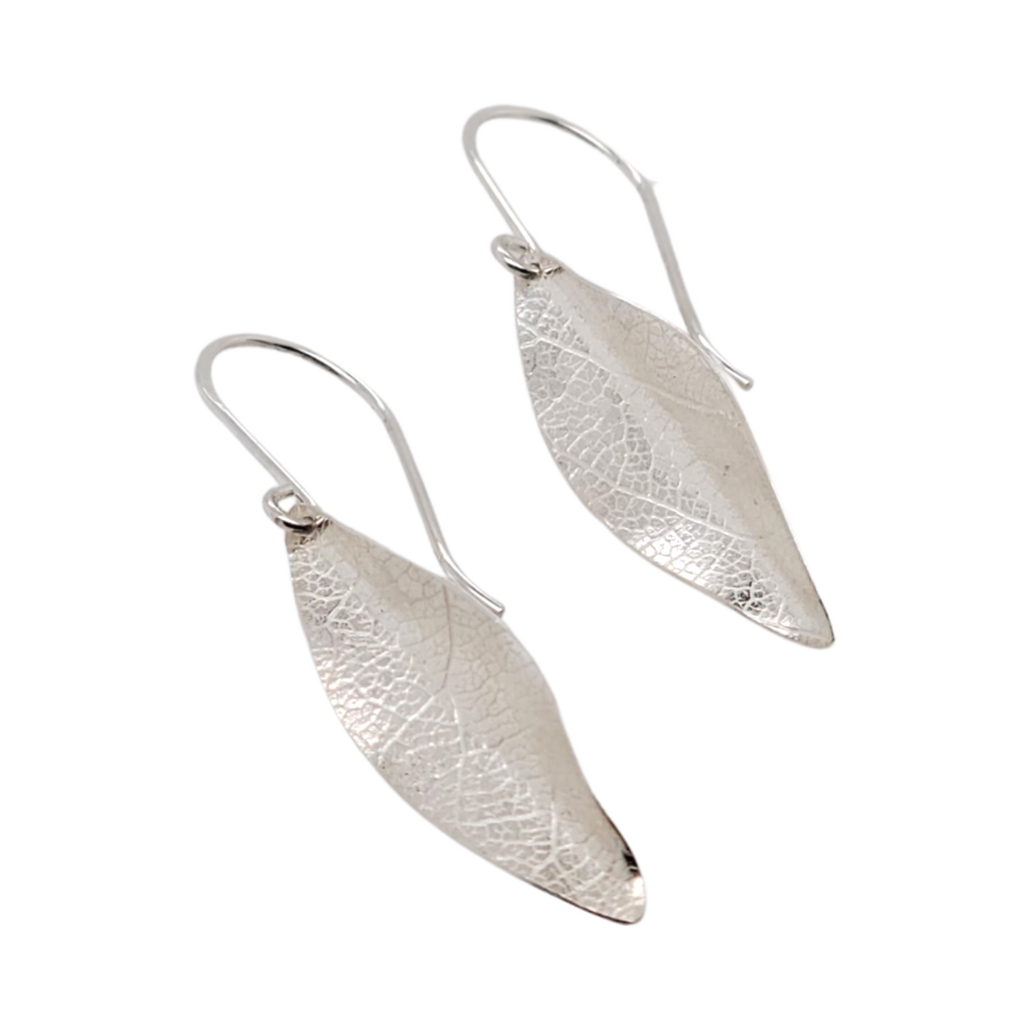 Sterling Silver Leaf Earrings