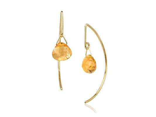 Citrine Arc Earrings