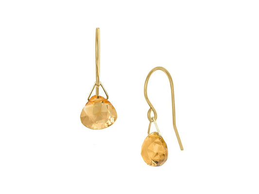 Lantern Citrine Hook Earrings