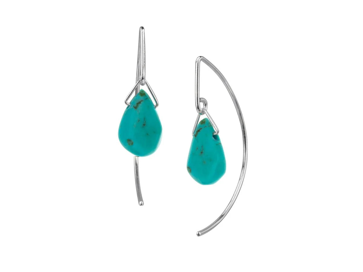 Turquoise Arc Earrings