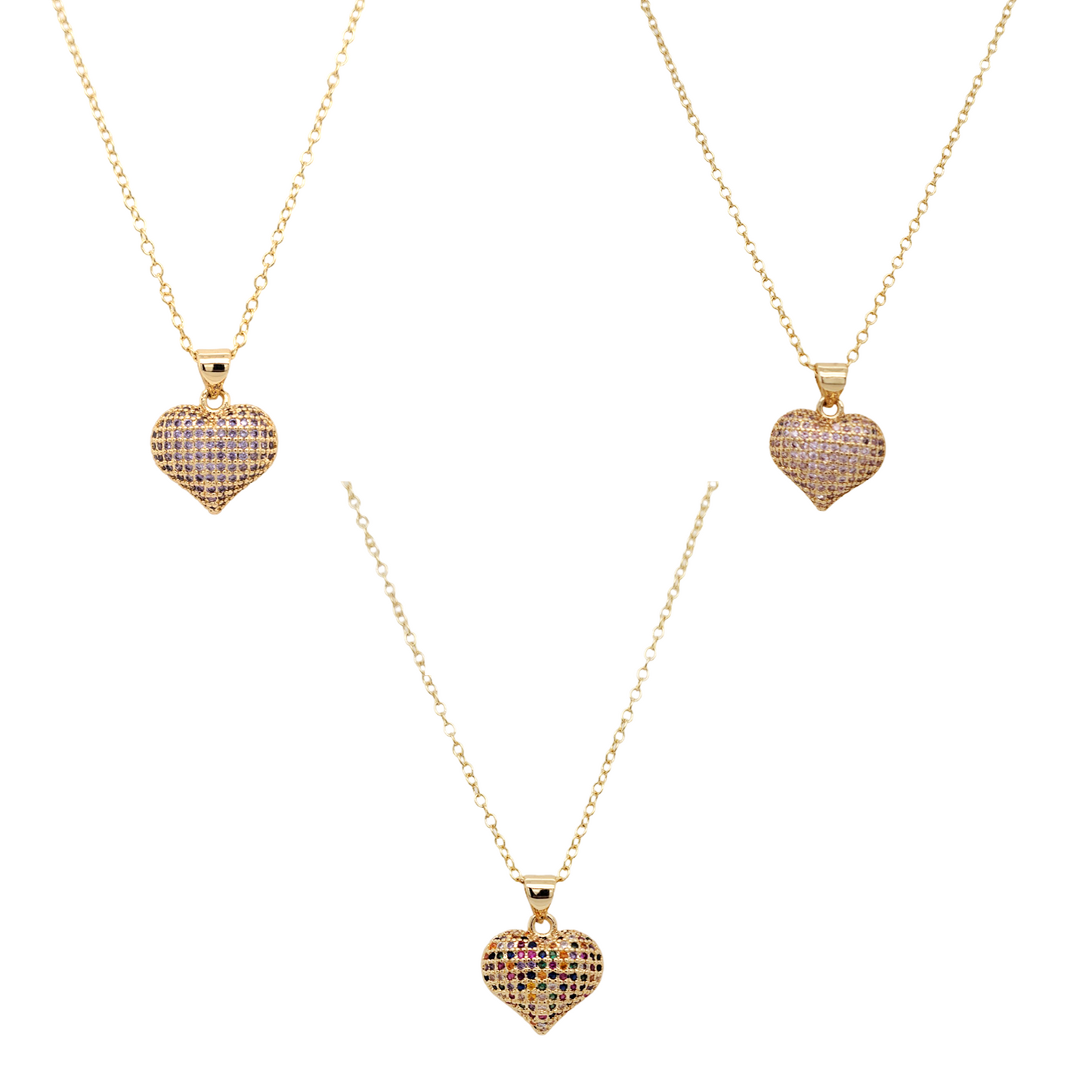 Pillow Heart Necklace